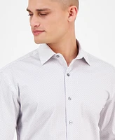 Alfani Men's Regular-Fit 4-Way Stretch Micro-Dot Dress Shirt