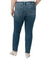 Silver Jeans Co. Plus Size Suki Mid-Rise Curvy-Fit Straight-Leg Jeans