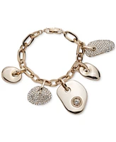 Givenchy Gold-Tone & Crystal Multi Disc Charm Bracelet