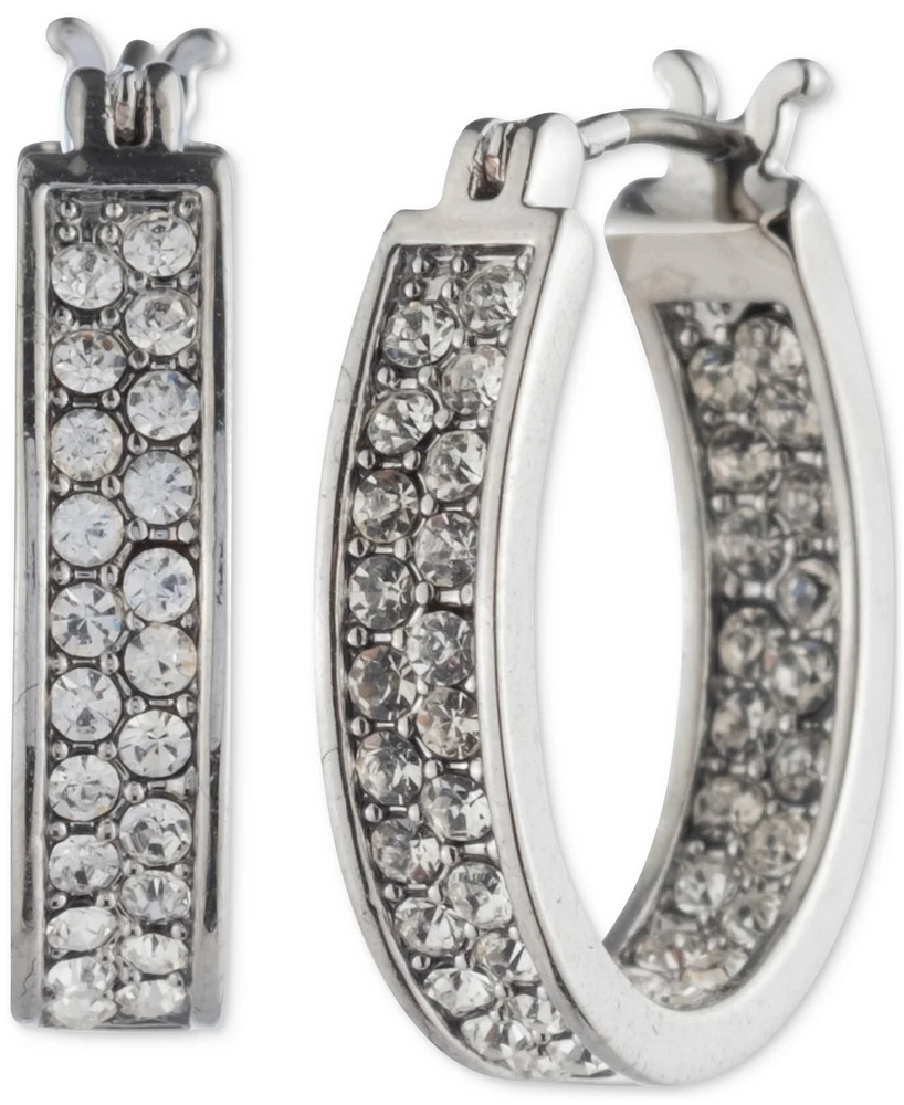 Givenchy Crystal Pave & Out Extra Small Hoop Earrings, 0.48"