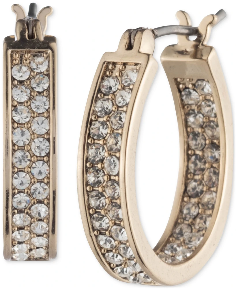 Givenchy Crystal Pave & Out Extra Small Hoop Earrings, 0.48"