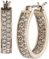 Givenchy Crystal Pave & Out Extra Small Hoop Earrings, 0.48"