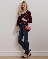 Lauren Ralph Women's Striped Cotton-Blend Cardigan