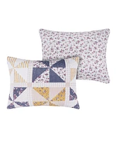 Greenland Home Fashions Pinwheel Posey Reversible 3-Pc. Quilt Set