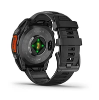 Garmin fenix 8 47mm, Amoled, Glass, Slate Gray Steel/Black, Black Band, Ww