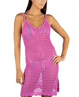 Hurley Juniors' Crochet Mini Dress Cover-Up