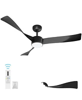 Garmin Gaomon Ceiling Fan with Lights Remote Control 3CCT Dimmable 7 Speeds Reversible Noiseless Dc Motor Ceiling Fan for Low Ceiling Kitchen, Living