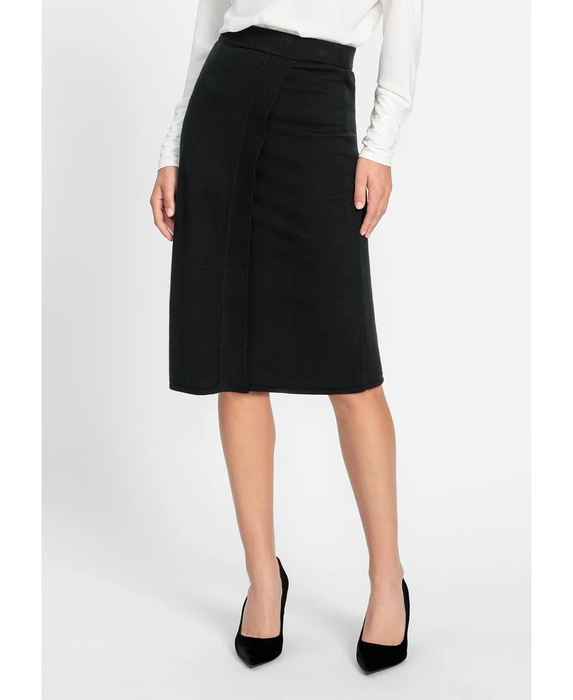 Olsen Women's Faux Wrap Knit Skirt