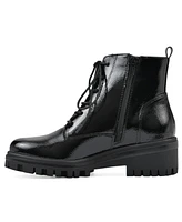 White Mountain Women's Tappy Lug Sole Combat Boots