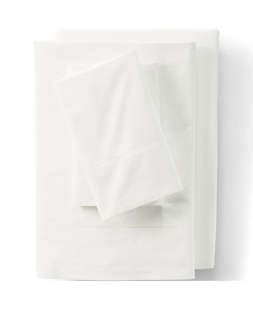 Lands' End 300 Thread Count Cotton Percale Bed Sheet Set