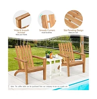 Givimo Outdoor Patio Acacia Wood Adirondack Lounge Armchair