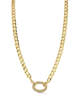 Rachel Zoe 18K Gold Plated Pave Link Curb Chain Necklace