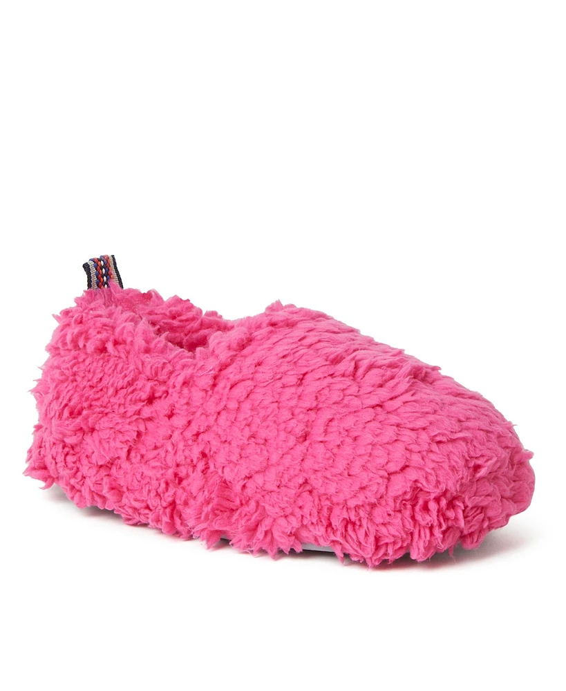 Dearfoams Kids Skye Fuzzy Closed Back House Slipper