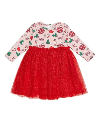 Sweet Wink Toddler Girls Disco Christmas Long Sleeve Tutu Dress