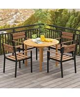 Sugift 44" Round Outdoor Patio Dining Table