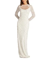 Tadashi Shoji Women's Delmar Shell Embellished Gown