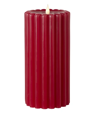 Seasonal Wide Ribbed Motion Flameless Candles, 4x10