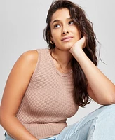 And Now This Women's Cotton Textured Sleeveless Sweater, Exclusively at Macy's