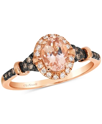 Le Vian Morganite (1/2 ct. t.w.) & Diamond (1/6 ct. t.w.) Statement Ring in 14k Rose Gold