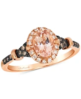 Le Vian Morganite (1/2 ct. t.w.) & Diamond (1/6 ct. t.w.) Statement Ring in 14k Rose Gold