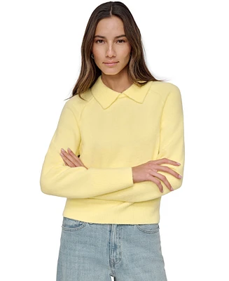 Dkny Jeans Petite Pullover Polo Sweater