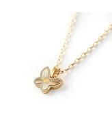 Bowood Lane Non-Tarnishing Gold Filled Dainty Chain With Butterfly Charm Necklace