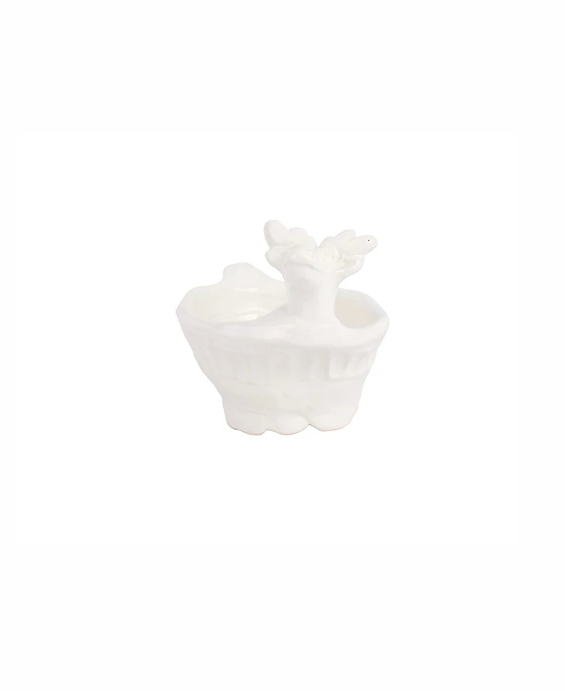 Vietri Pietra Natale Figural Deer Condiment Bowl