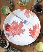 Vietri Autunno Maple Leaves Round Shallow Bowl