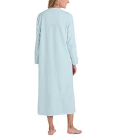 Miss Elaine Petite Zip-Front French Fleece Robe