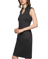 Calvin Klein Women's V-Neck Scuba-Crepe Sheath Dress