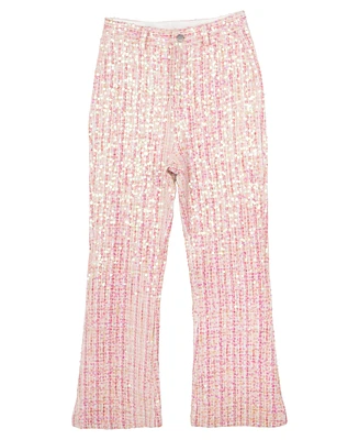 Stella 88 Big Girls Sequin Tweed Flare Pant