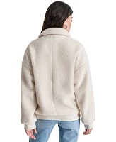 Dkny Jeans Women's Sherpa Fleece Bomber Jacket
