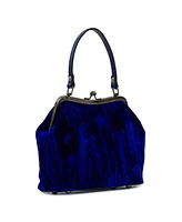 Patricia Nash Laureana Frame Crushed Velvet Satchel Bag