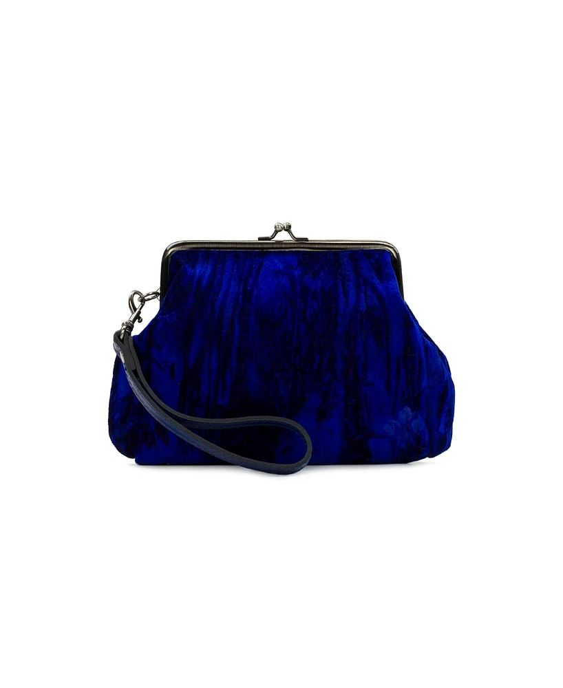 Patricia Nash Savena Crushed Velvet Kisslock Wristlet