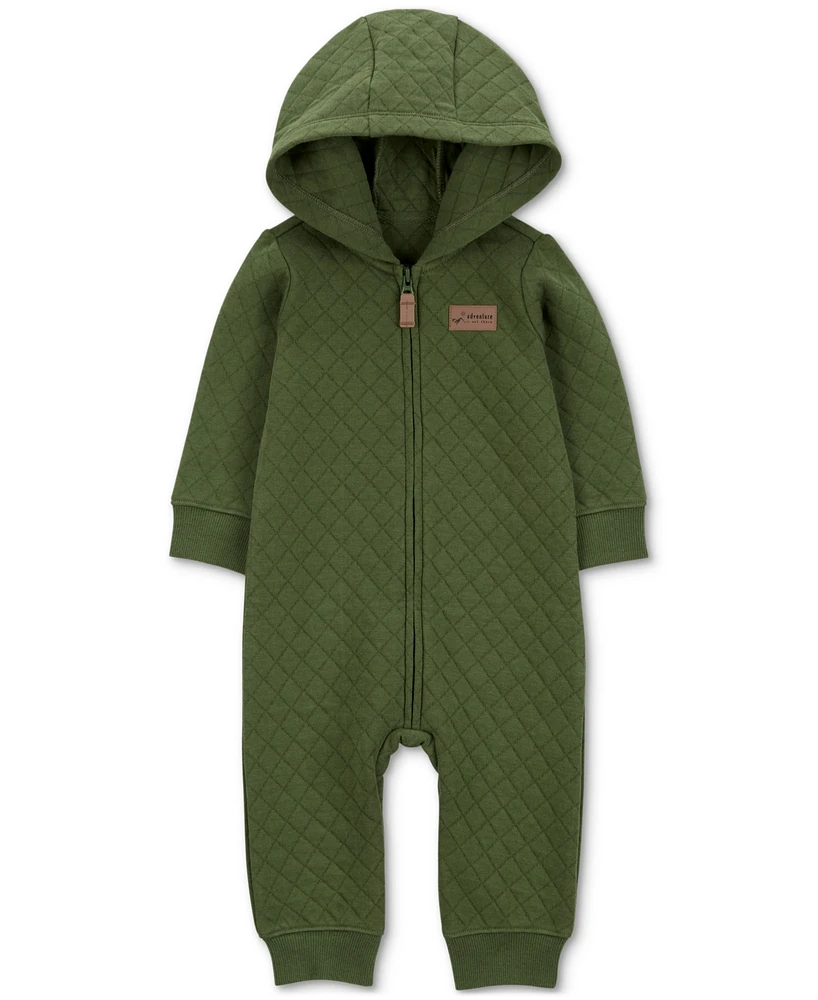 Carter's Baby Boys Hooded Quilted Long-Sleeve Jumpsuit