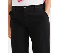 Style & Co Plus High Rise Wide-Leg Cropped Jeans, Exclusively at Macy's