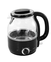 Elite Cuisine 1.25-Quart Electric Honeypot Glass Kettle