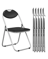 Sugift Pieces Portable Folding Dining Chairs Set with Carrying Handles