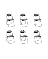 Sugift Pieces Portable Folding Dining Chairs Set with Carrying Handles