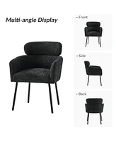 Hulala Home Niccolo Modern Boucle Dining Chair with Adjustment Feet