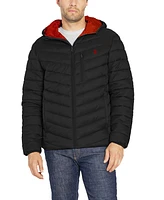 Izod Men's Hooded Puffer Jacket