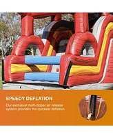 JumpOrange Shadow Obstacle Course Bounce House Inflatable for Kids and Adults with Blower, Commercial Grade, Pop Ups, Outdoor Indoor