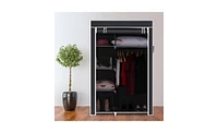 Slickblue 64" Portable Wardrobe Organizer with Clothes Rack and Shelves for Optimal Storage Solutions