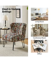 Sakari Contemporary and Classic Accent Chair with Floral Pattern