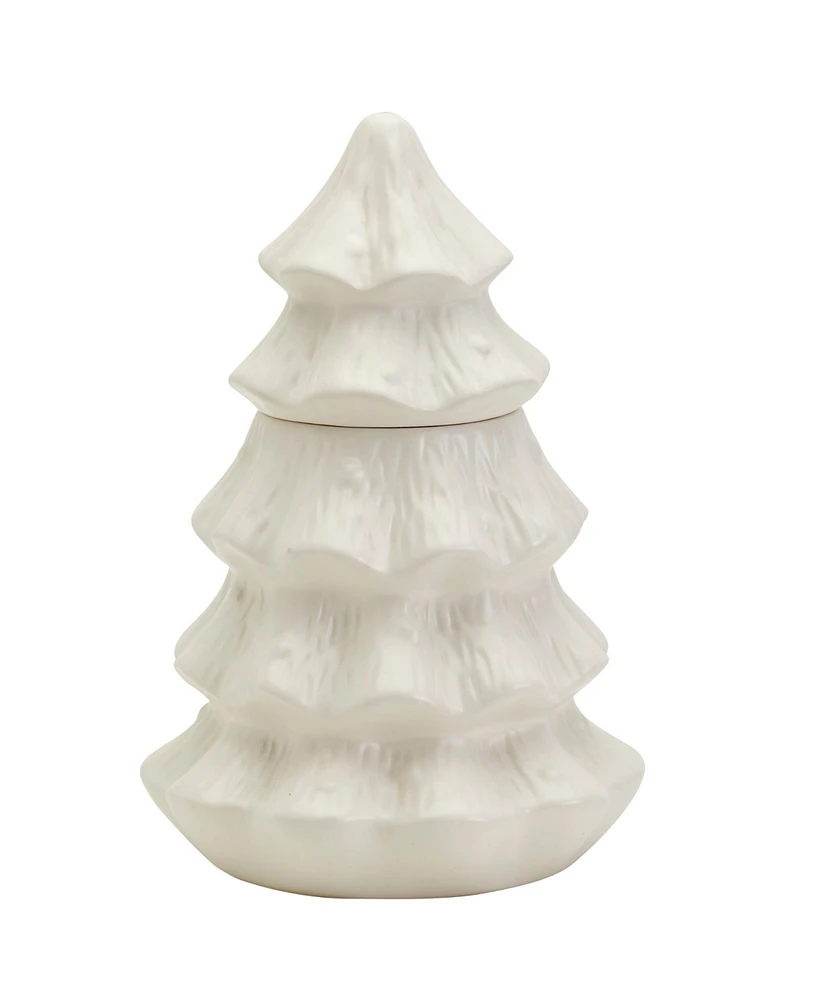 Tabletops Gallery Christmas Tree White Cookie Jar