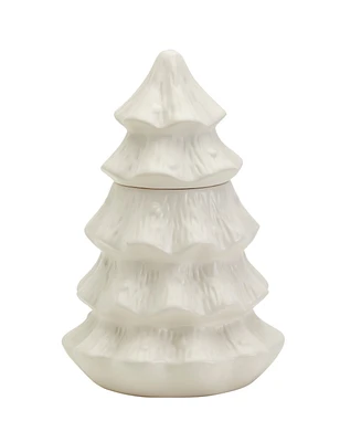 Tabletops Gallery Christmas Tree White Cookie Jar