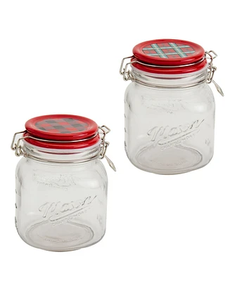 Tabletops Gallery Holiday Mason Jars, Set of 2