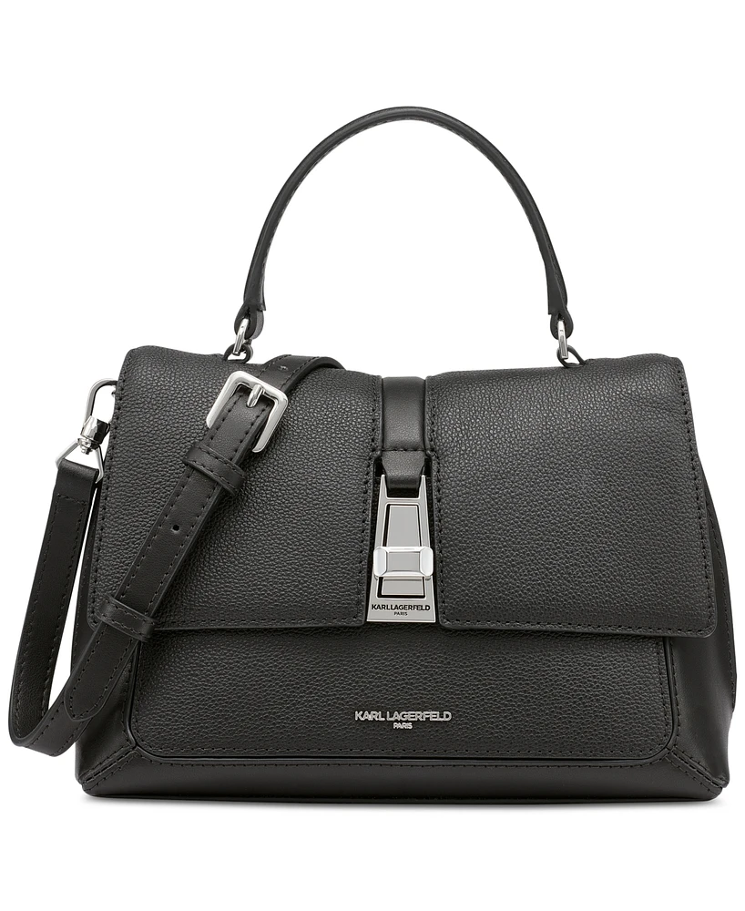 Karl Lagerfeld Paris Mercerie Small Leather Satchel