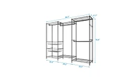 Slickblue White Closet System Organizer with Sliding Baskets for Efficient Storage and Easy Access