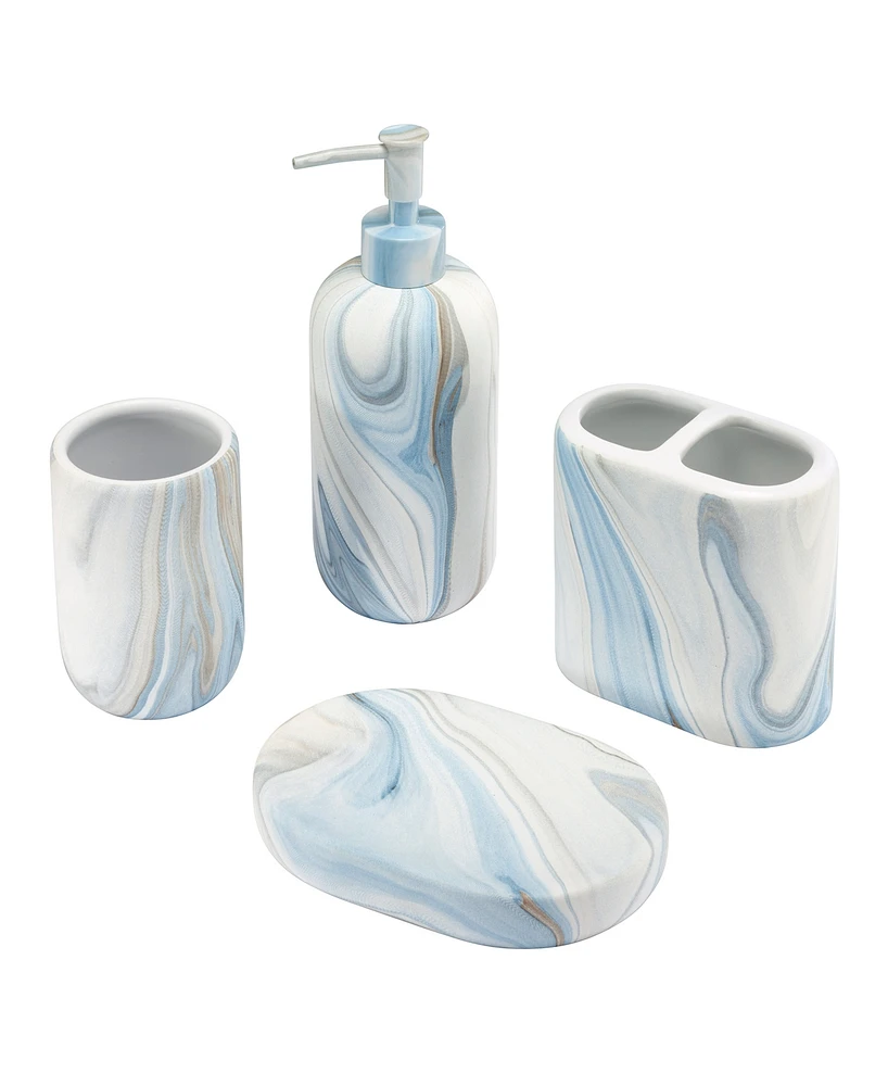 Avanti Waves Ceramic 4-Pc. Bath Accessory Set